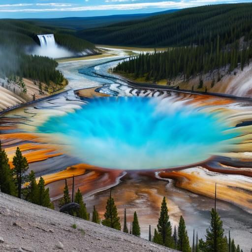 Scenic Yellowstone National Park Landscape