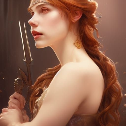 Alice, Queen of Narnia: Artgerm and Mucha Inspired Portrait