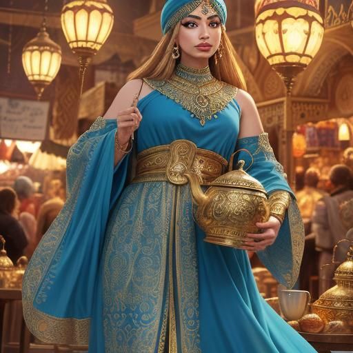 Sinbad and the Arabian Lamp in Marketplace