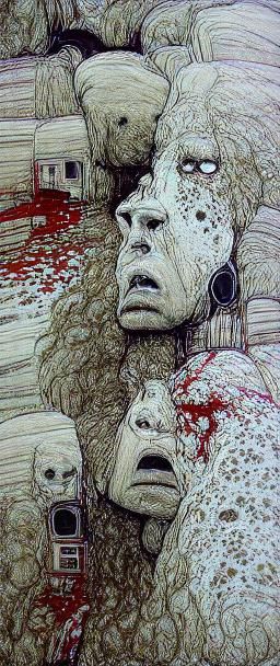 Gore Horror Found Footage in Art Nouveau Style