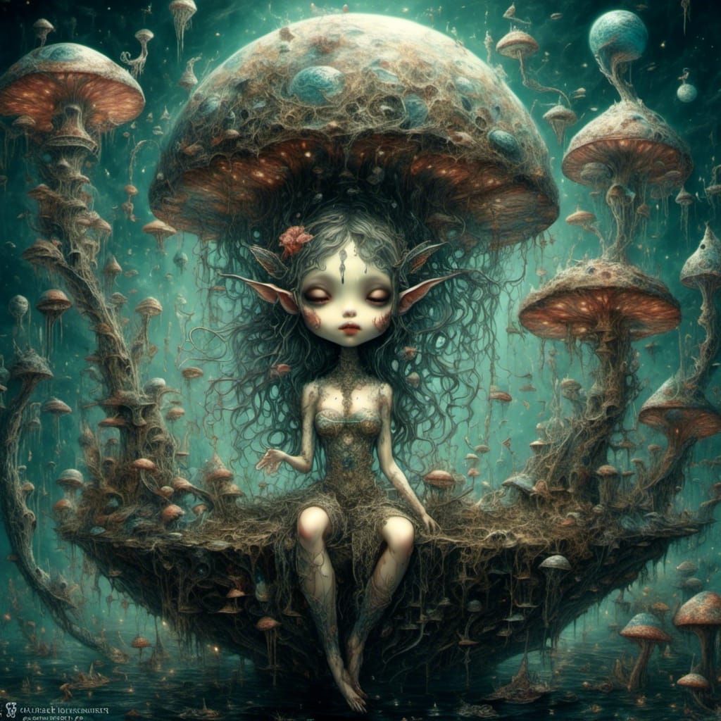 Fantasy mushroom world