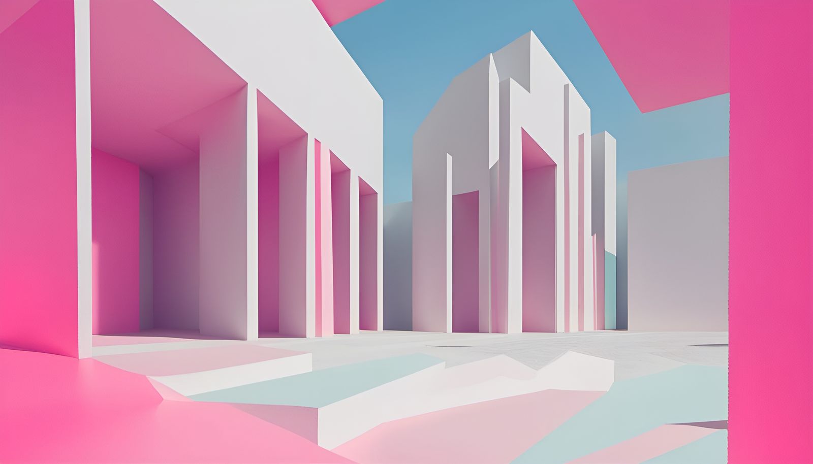 Geometric Illusion in Pastel Colors
