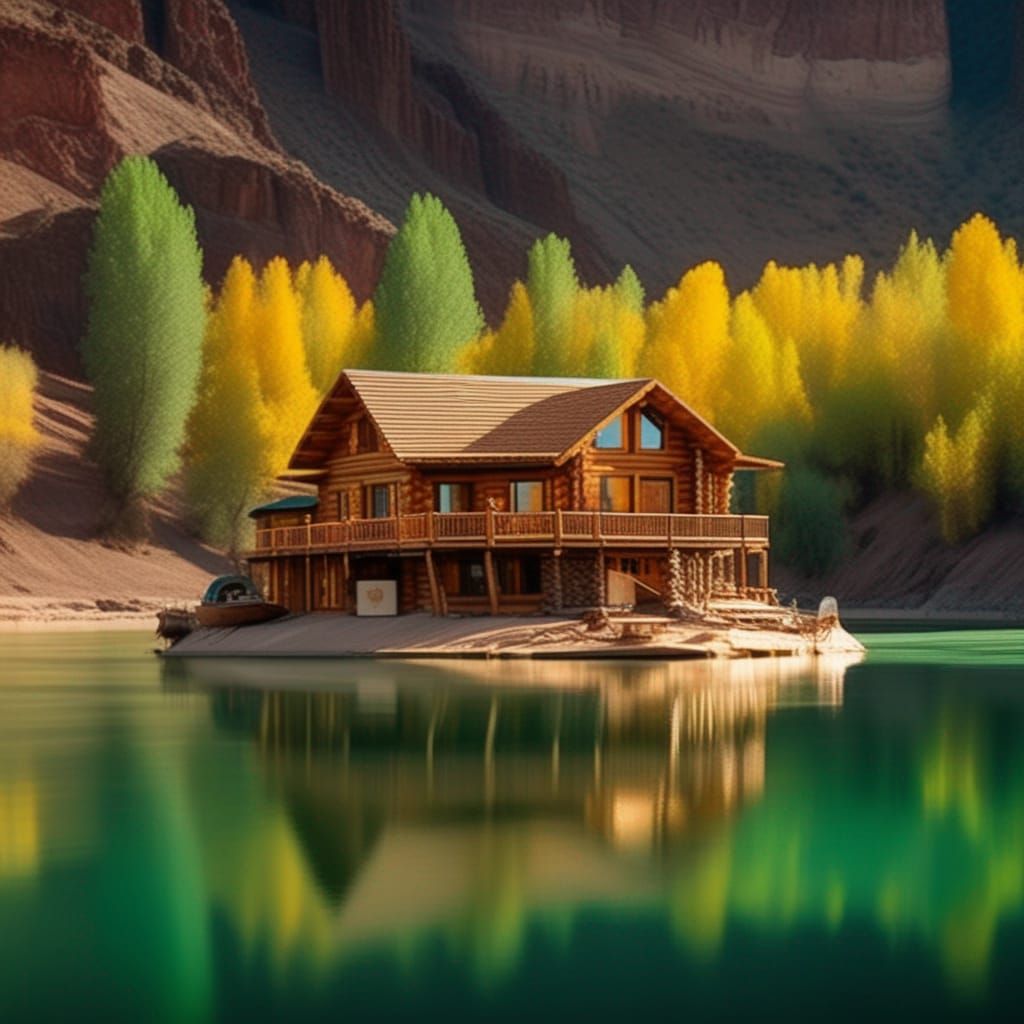 Log Cabin Raft on Colorado River