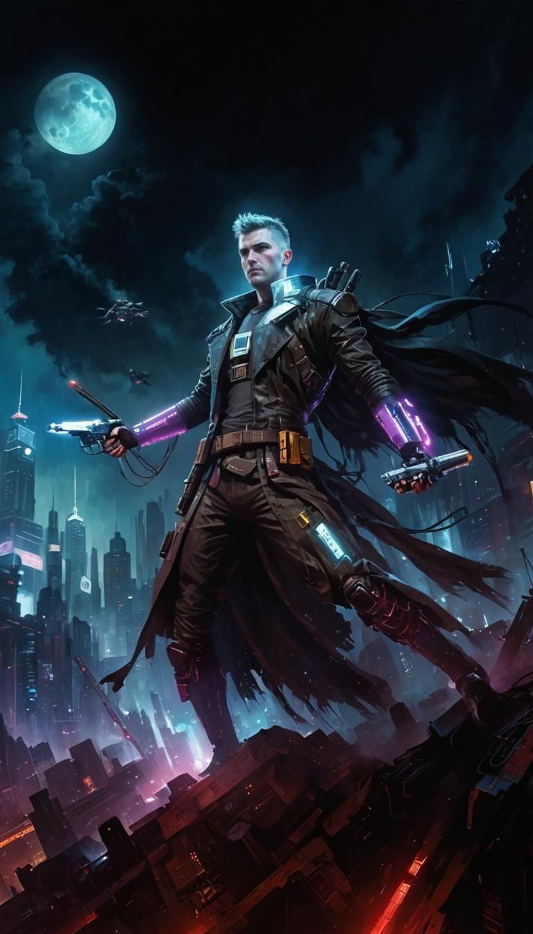 Cyberpunk Cityscape: Blade Runner Painting