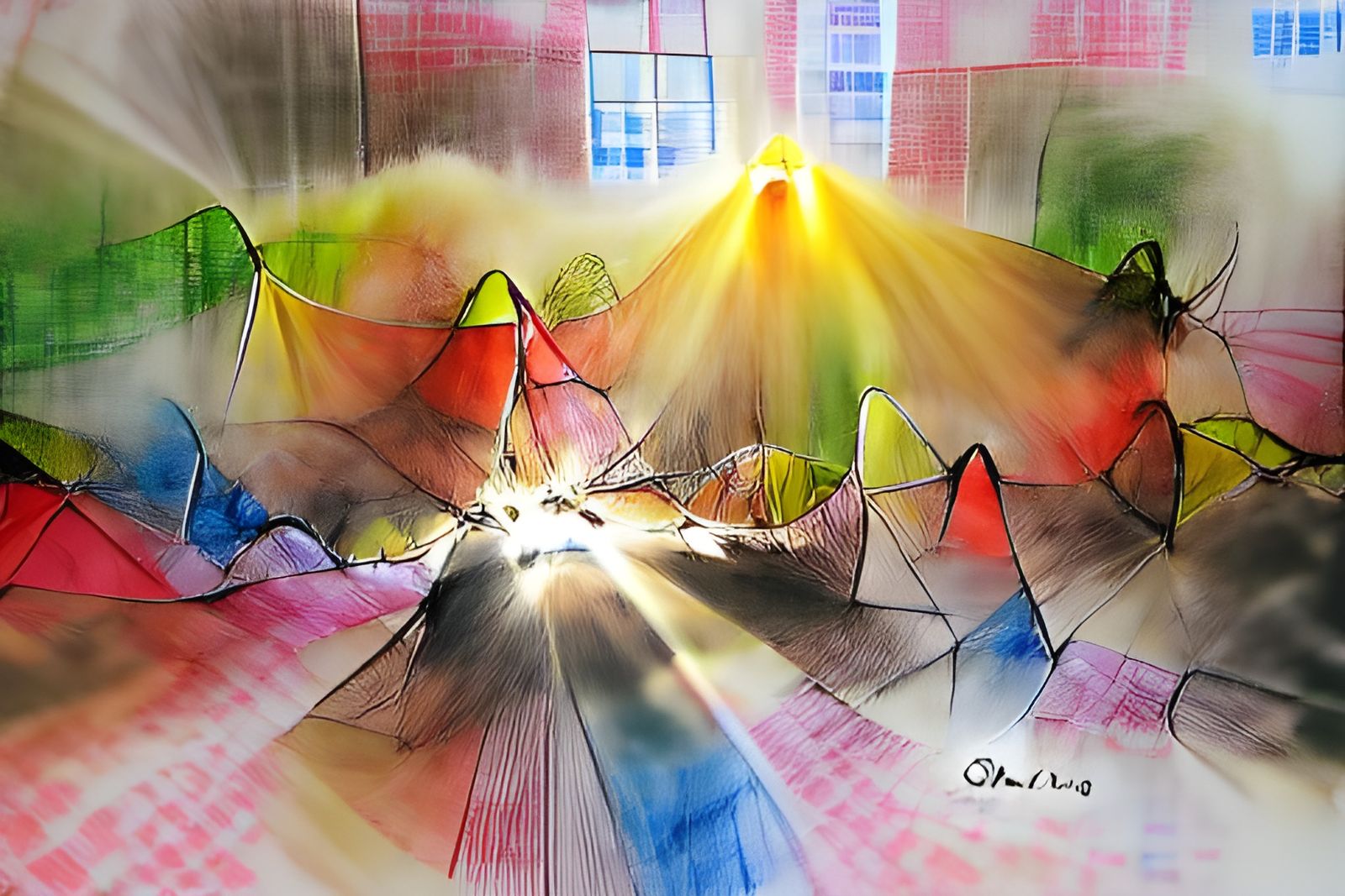 Order from Chaos: Colorful Ink Drawing with Volumetric Light...
