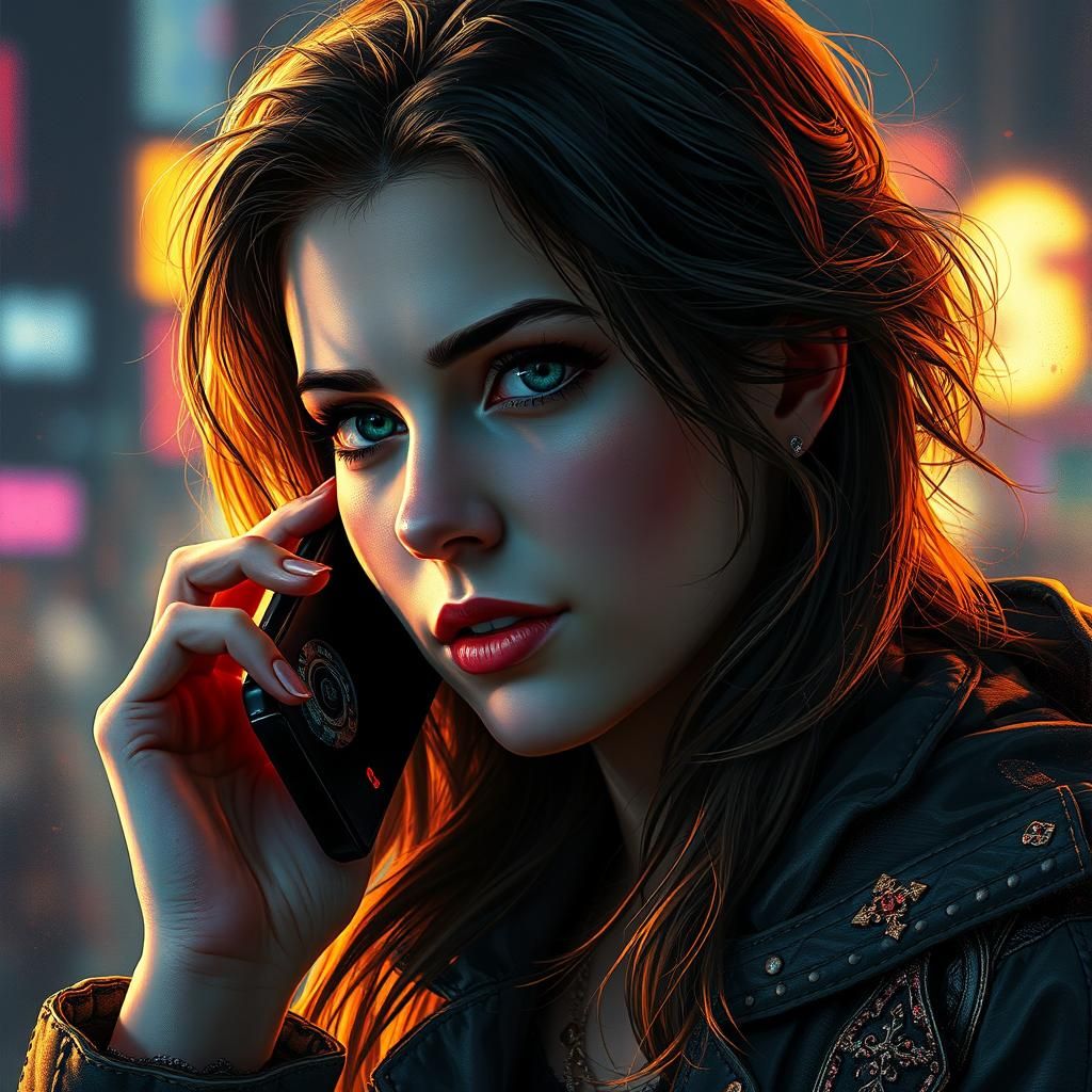 Redhead Portrait in Hyperdetailed Digital Art Style