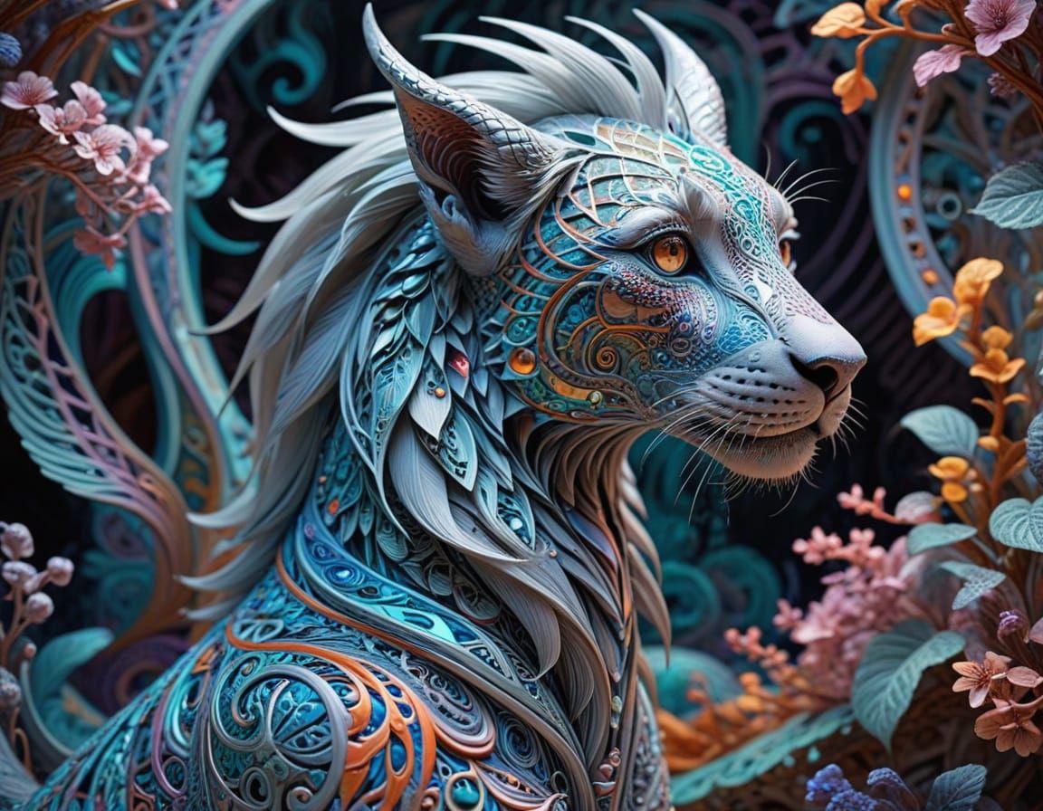 Surreal Digital Art of Xanth in Intricate Patterns