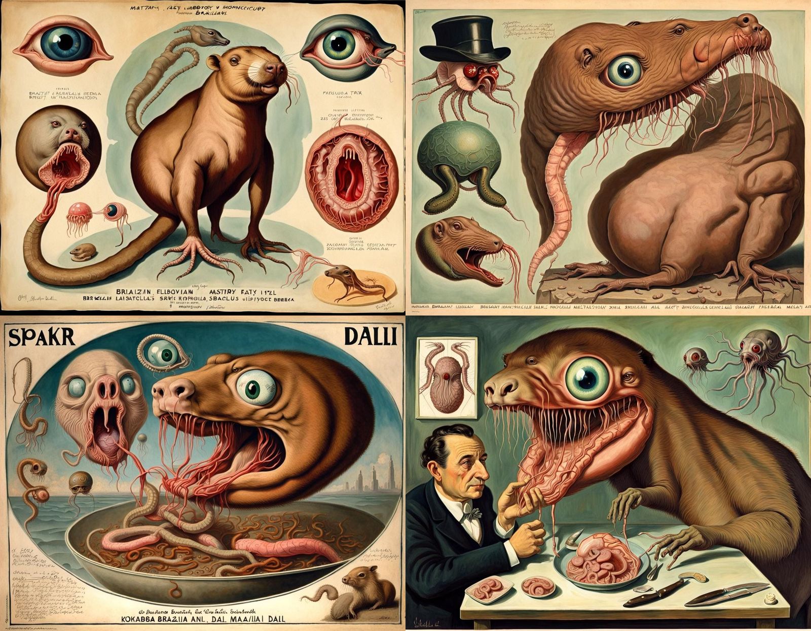 Horrific Lab Experiment: A Surrealist Abomination