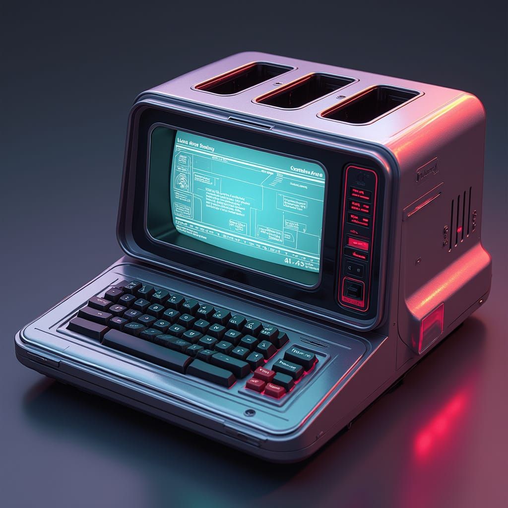 Retro-Futuristic Commodore 64 Toaster