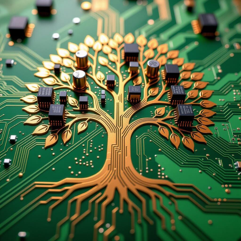 Circuit Board Tree: Technology Meets Nature