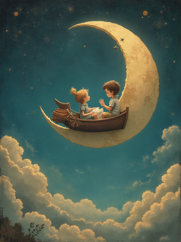 Whimsical Ethereal Fantasy Under a Canvas Sky