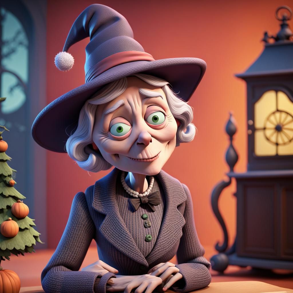 Miss Marple in Nightmare Before Christmas, 3D Art