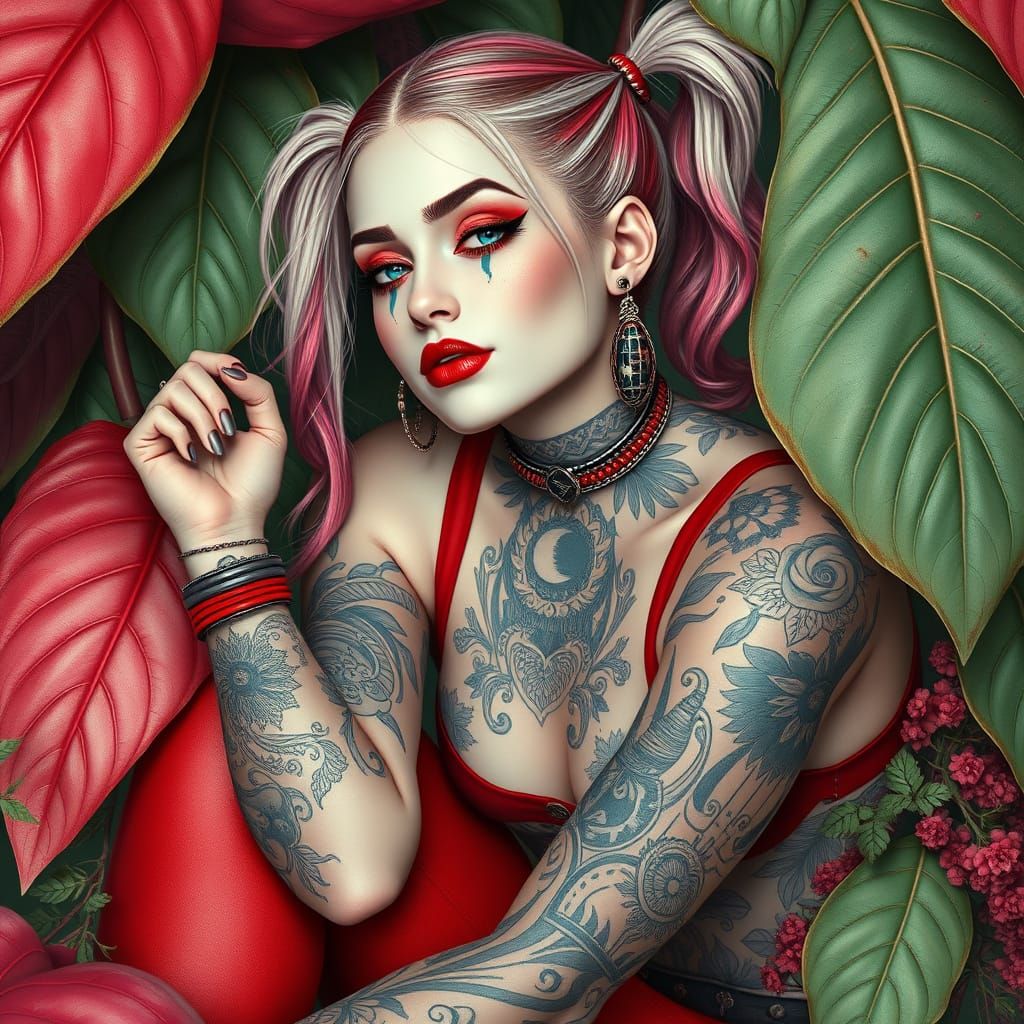 Harley Quinn in Hyper-Realistic Pastel 3D Render