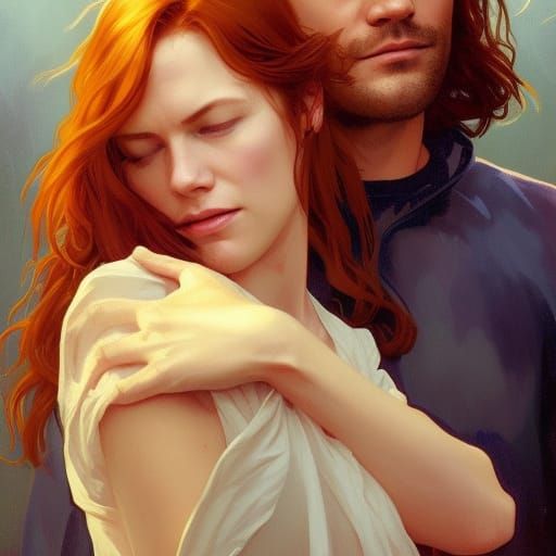 Jared Padalecki with Redhead in Detailed Portrait