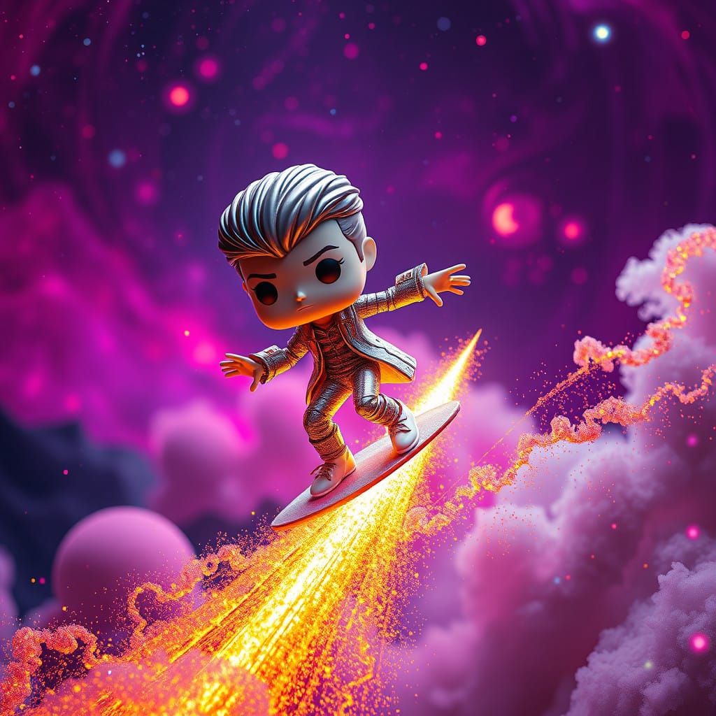 David Bowie as Ziggy Stardust in Hyper-Realistic Cyberpunk S...