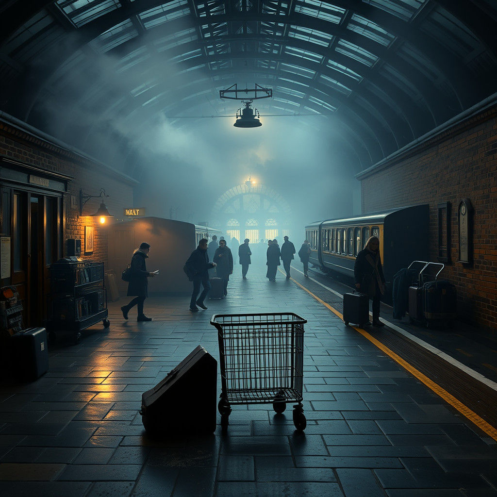Atmospheric Platform 9 3/4 in Hyperrealistic Style