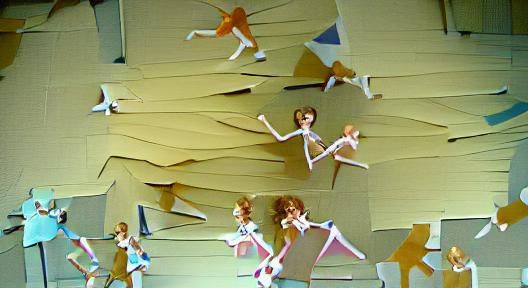Paper Dolls Dancing in Static