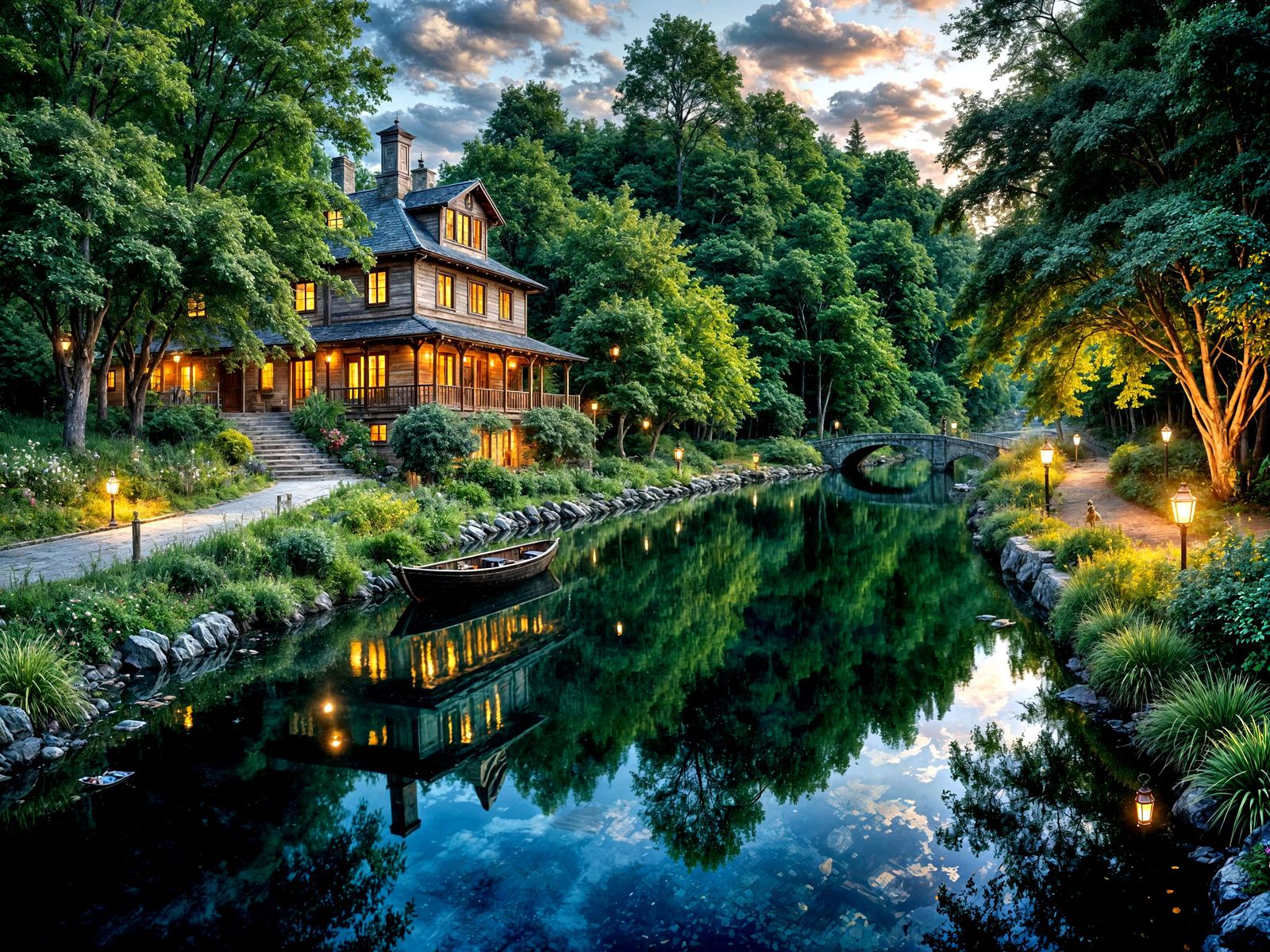 What a lovely little house by the little river...