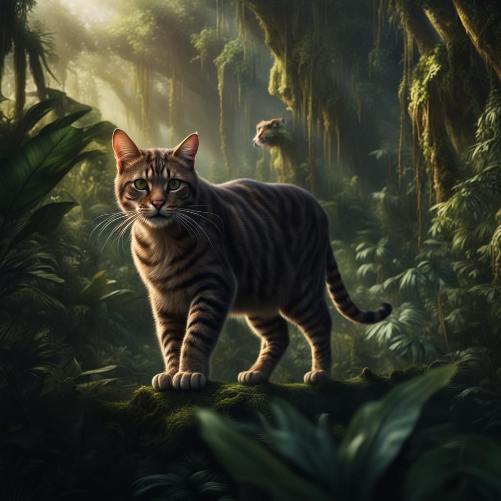 Epic Jungle Cat Hunt: Digital Matte Painting