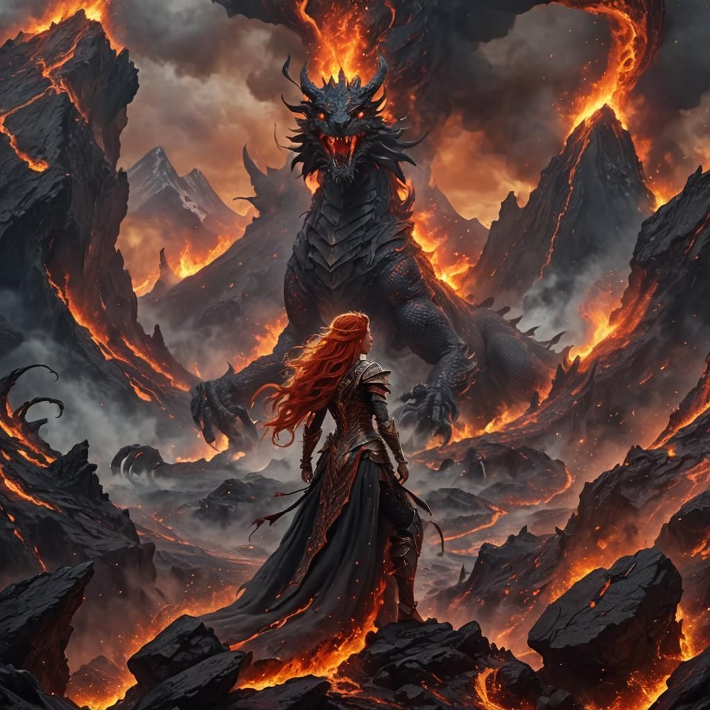 Fire Goddess and Dragon Eruption