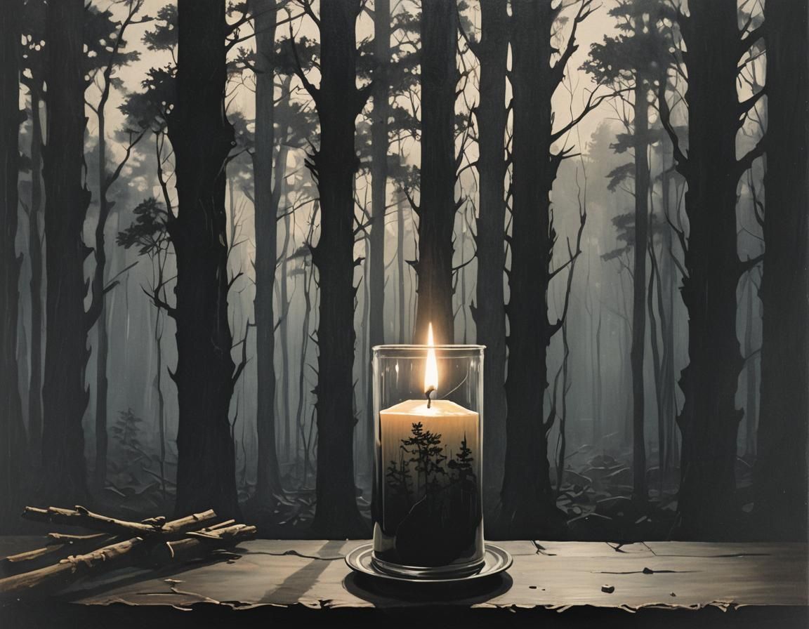 Candlelit Forest in Soft Window Light