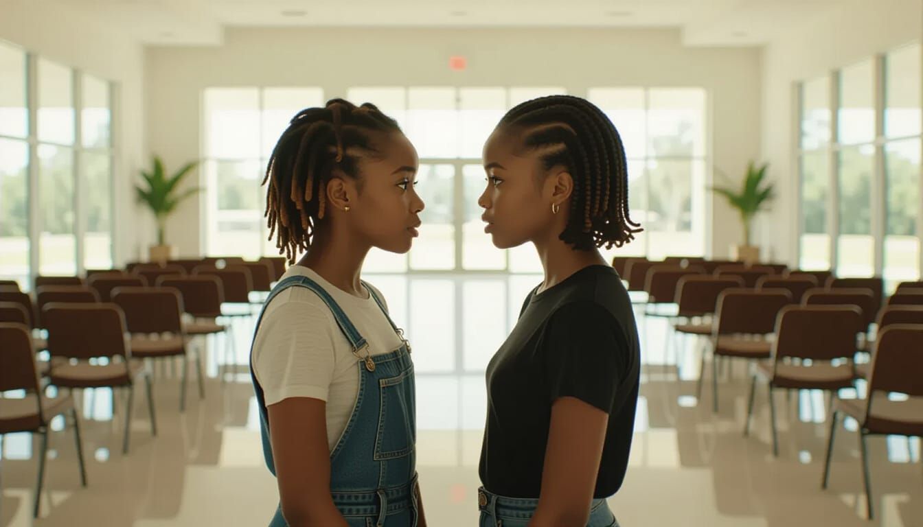 Teenage Girls Share Secrets in African Megachurch