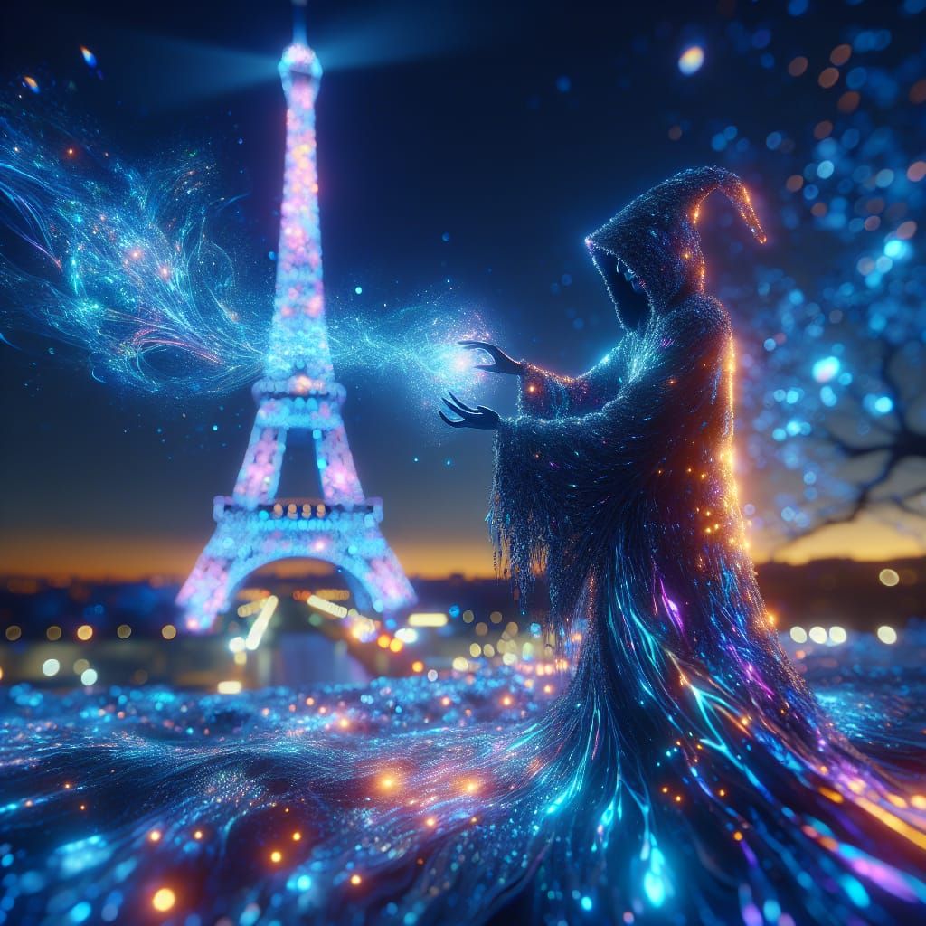 Eiffel Tower Transformed by Magic in Paris