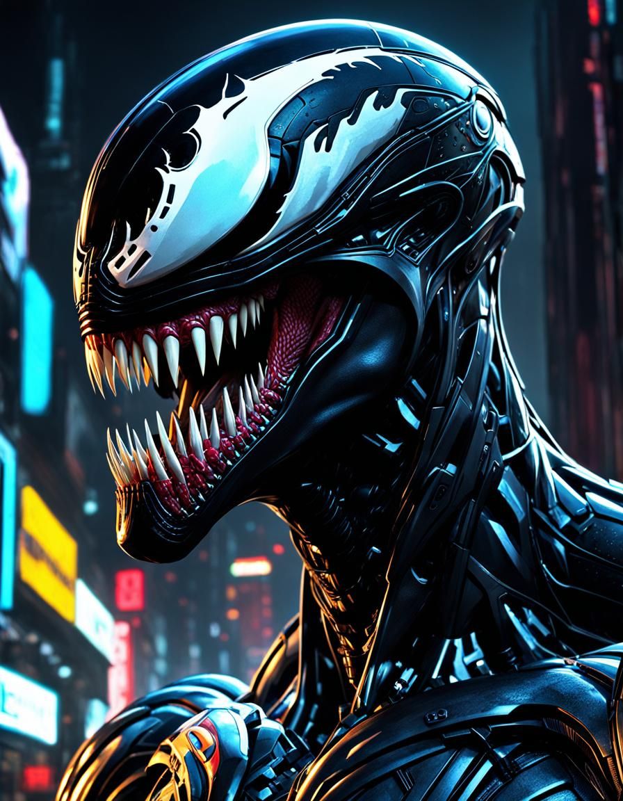 Biopunk Venom Symbiote in HDR