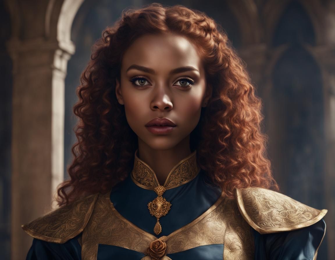 Renaissance Woman Portrait in Detailed Fantasy Art Style