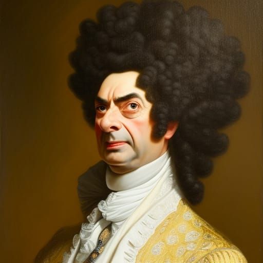 Mr. Bean as French Aristocrat, Oil Painting