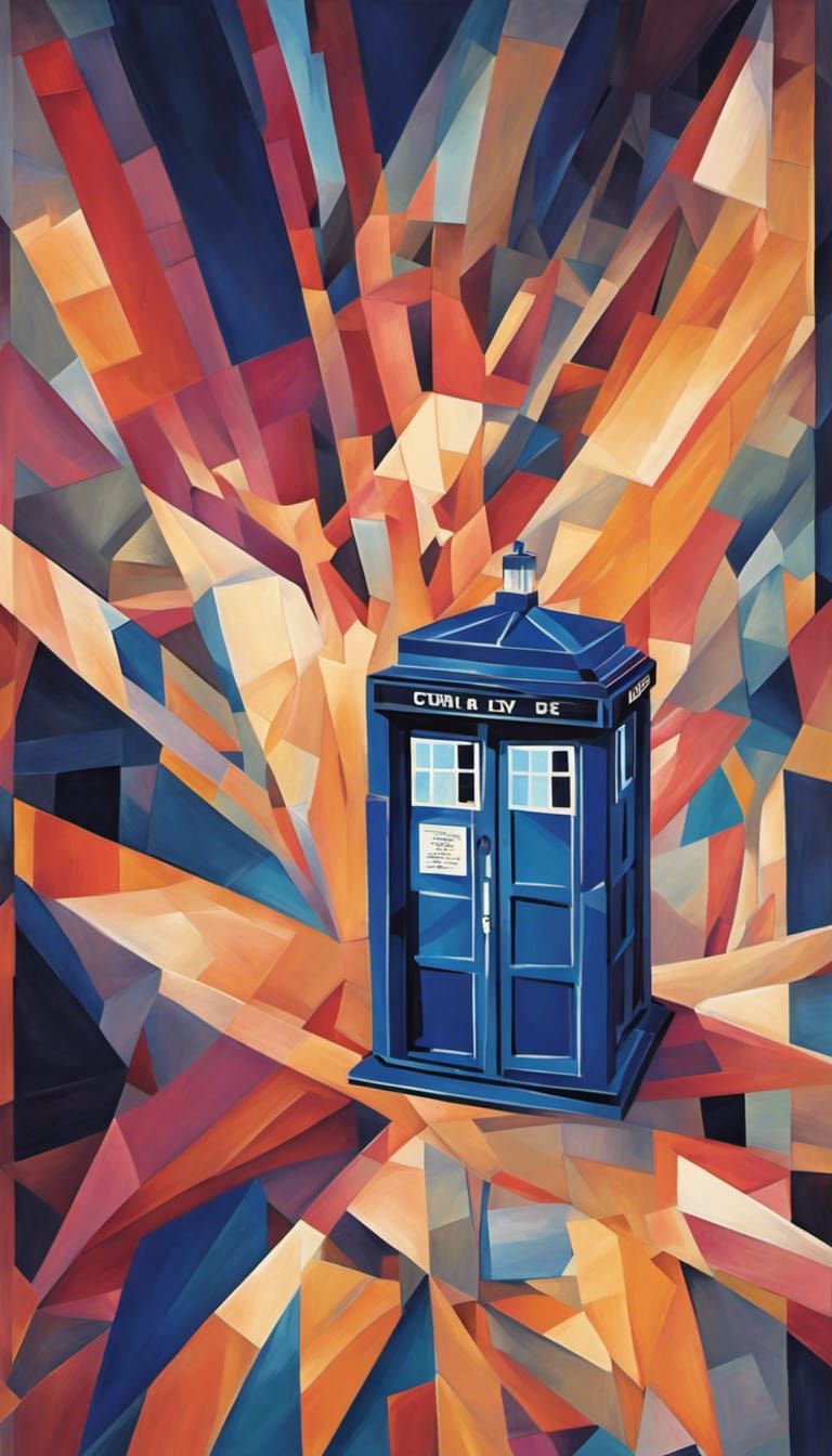 TARDIS in Cubist Art Deco Style
