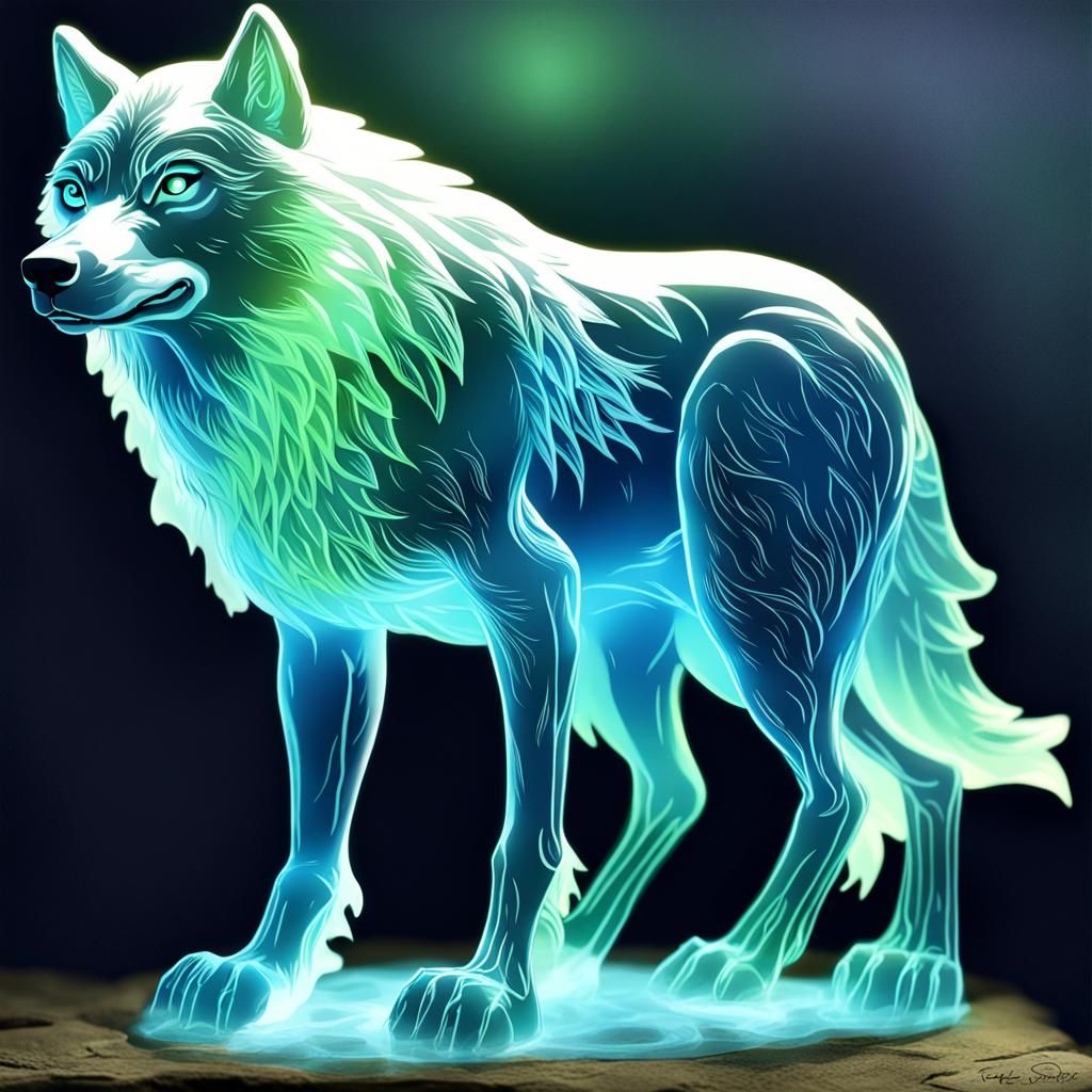 Wolf spirit with an extra leg
