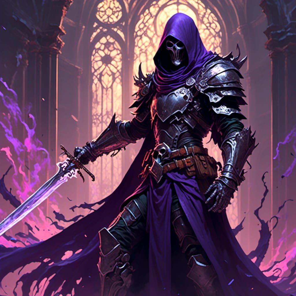 Fantasy Warrior in Magic Arena, Anime Style