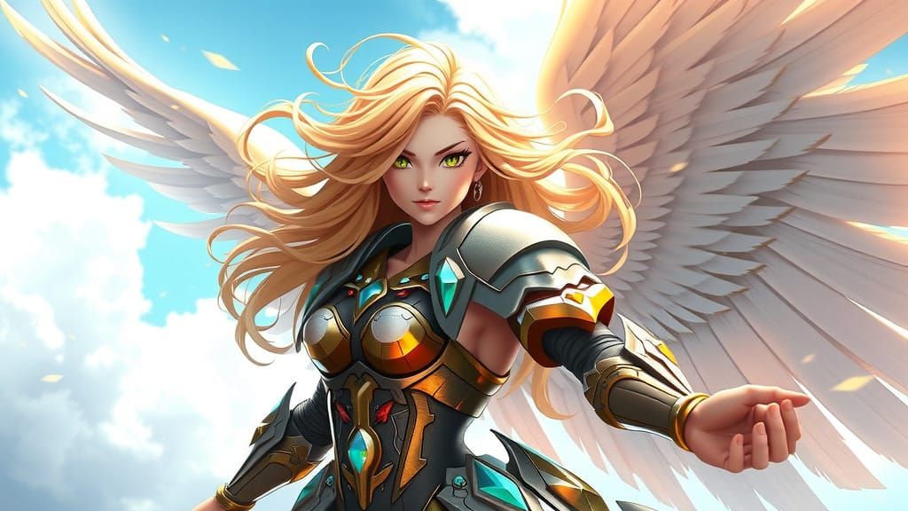 Majestic Angel of Wrath in Dynamic Stance