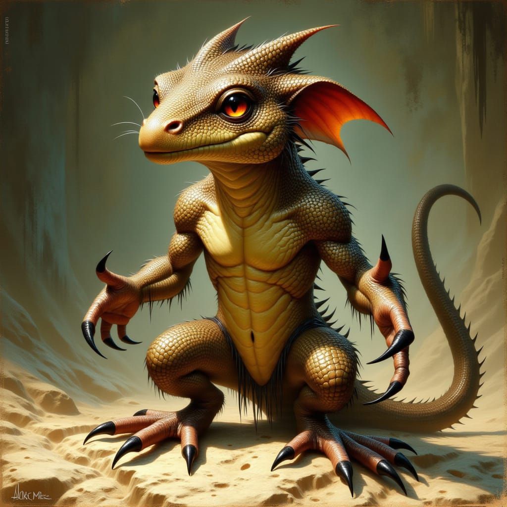 Kobold Creature in Fantasy Concept Art Style