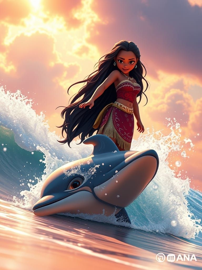Moana Rides the Wave in Vibrant Surf Culture