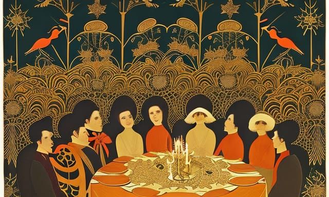 Festive Christmas Gathering: Ornate Portrait Photography