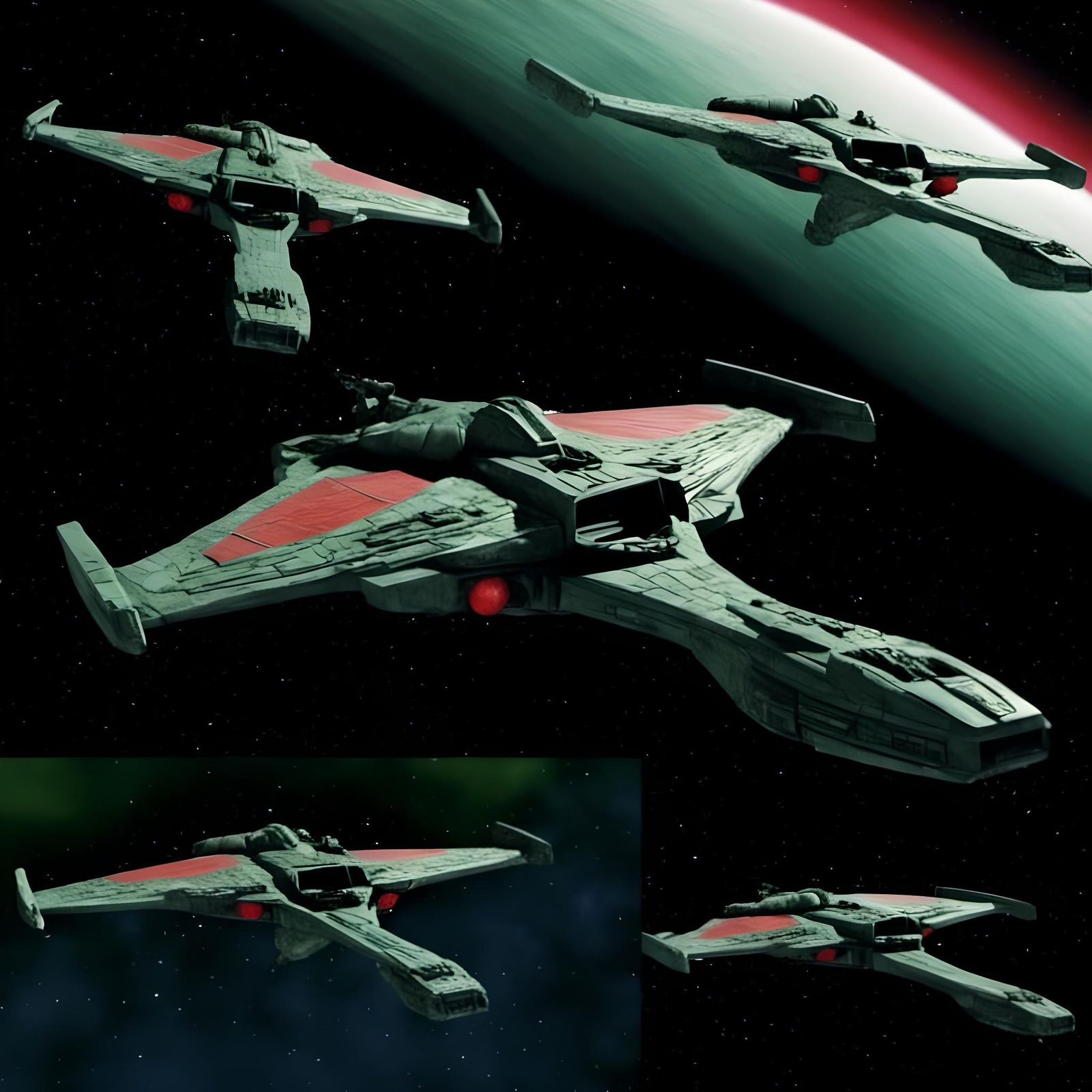 Klingon Bird of Prey with Vulture Wings