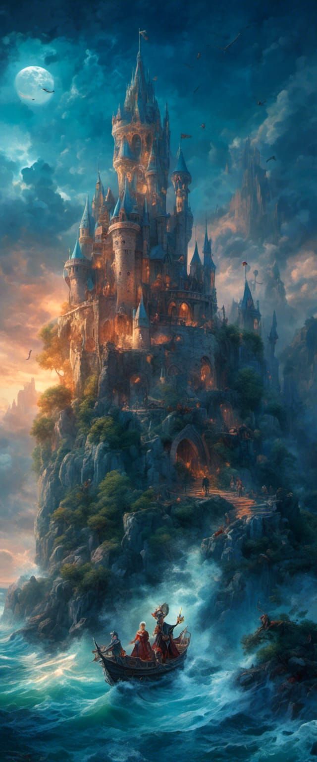 Medieval Knight and Queen in Hyperreal Style