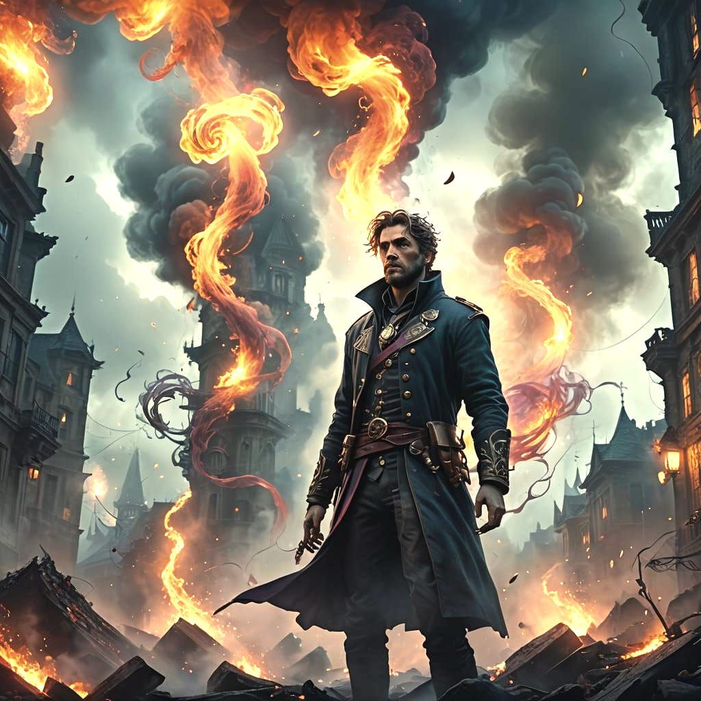 Disorienting Grey Smoke: Detailed Matte Painting