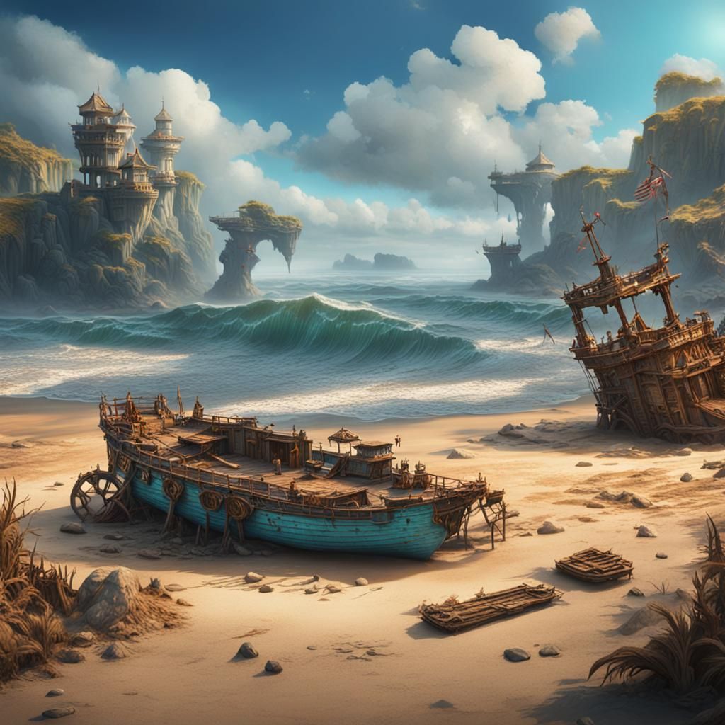 Detailed Matte Painting: Random Beach Object