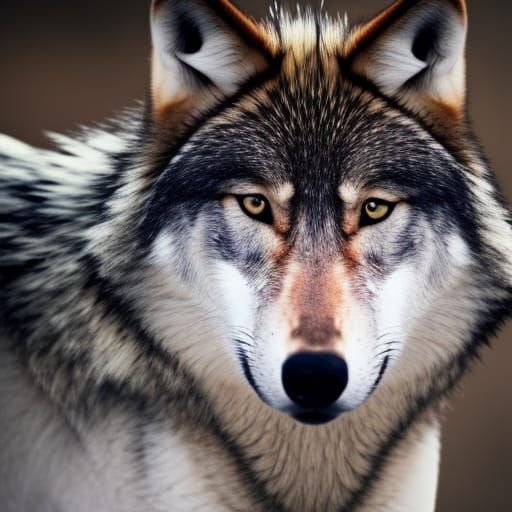 Majestic Wolf Portrait in Natural Light