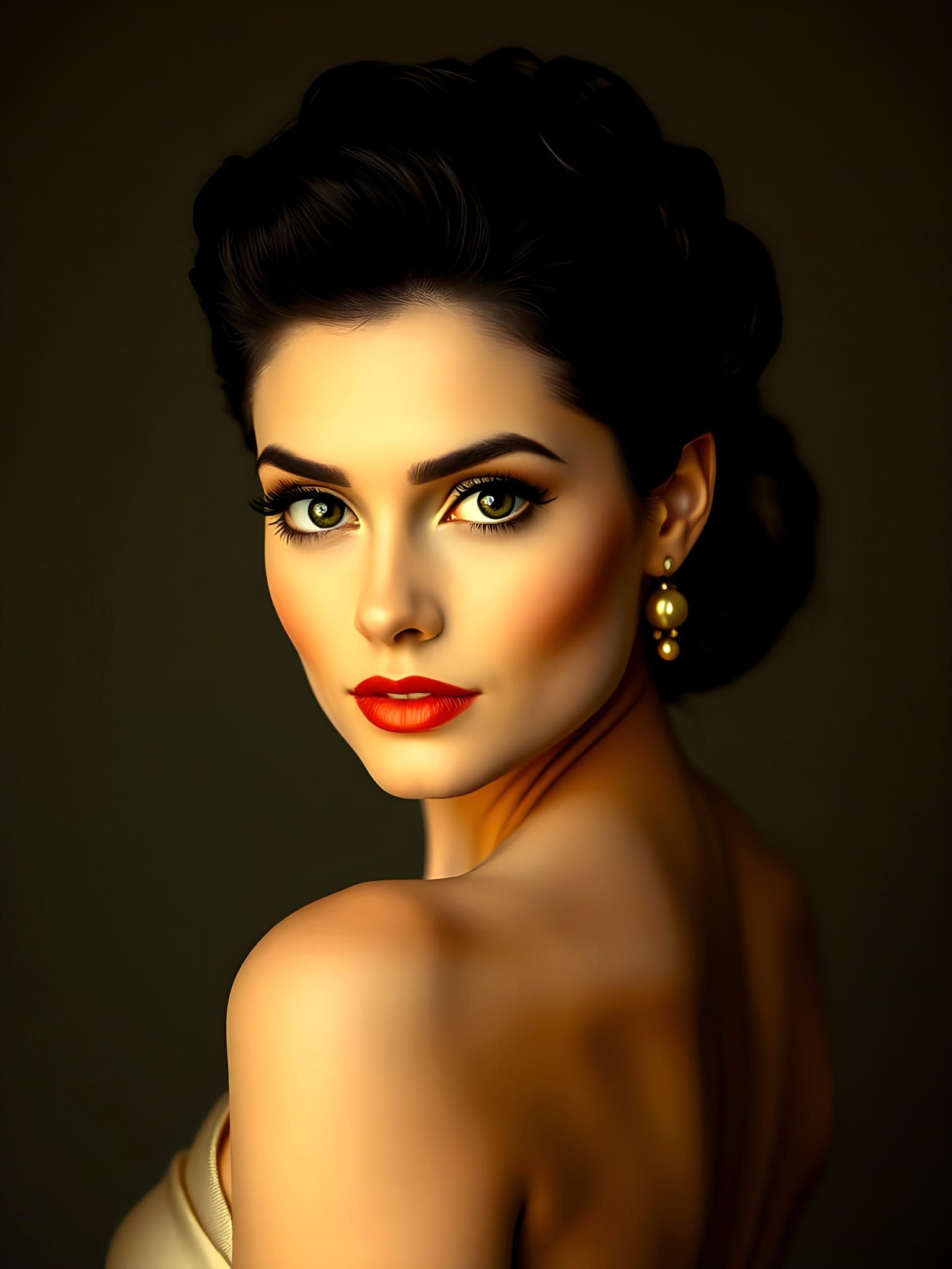 Timeless Glamour in Vintage Cinematic Style