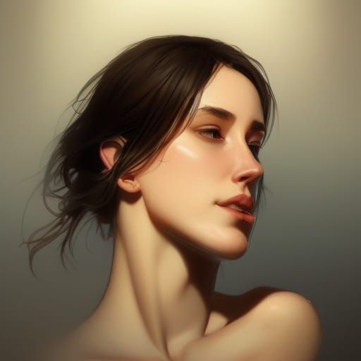 Detailed Mouth Portrait in Volumetric Lighting