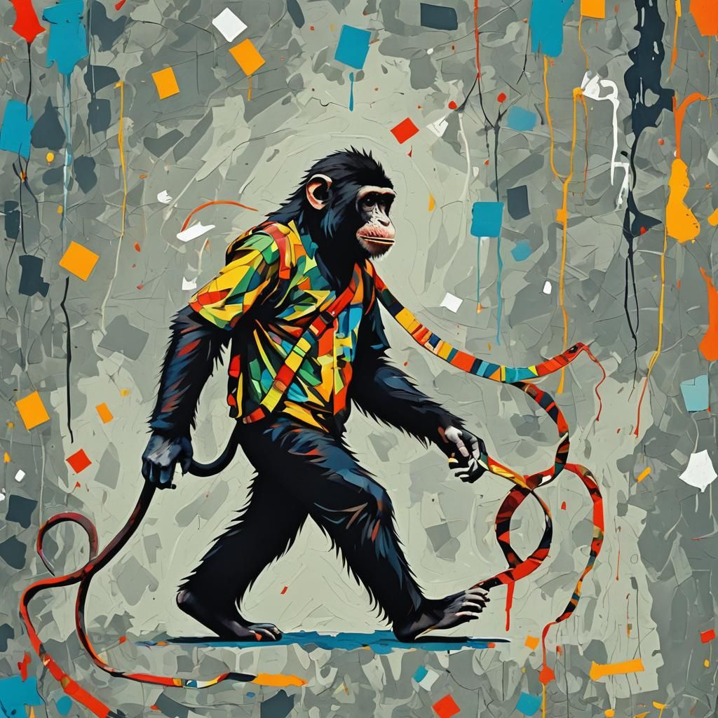 Monkey Charity Walk: Abstract Art for Mental Health