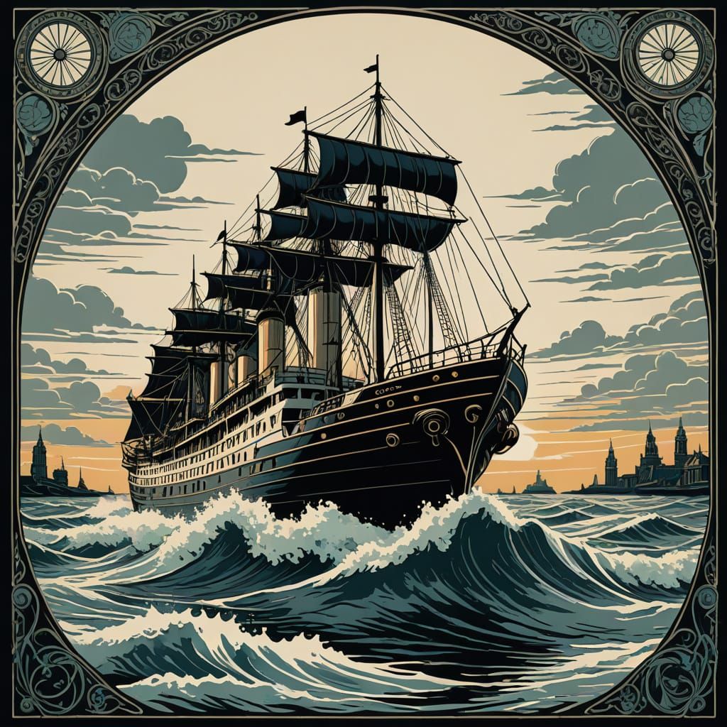 Fastest on the briny oggin sail n steam'll get you there.