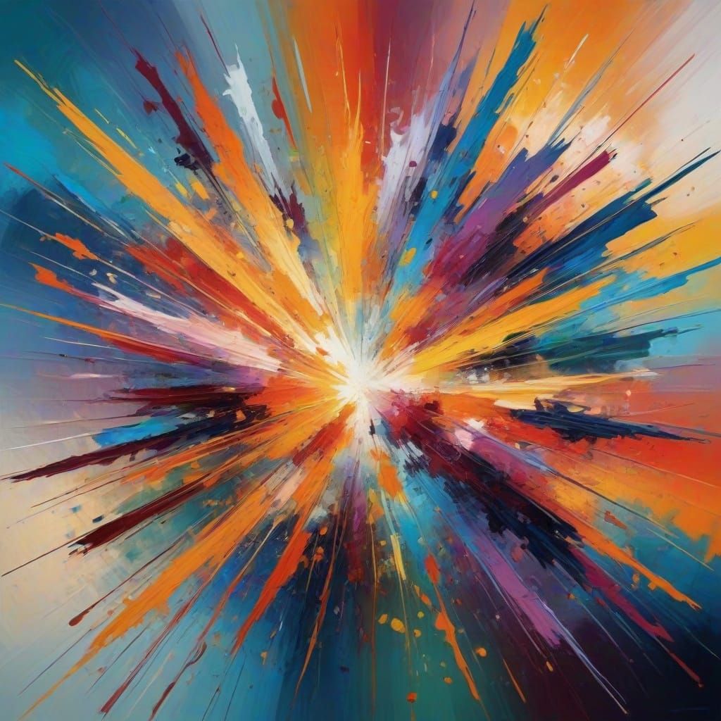 Vibrant Abstract Expressionism Art Piece