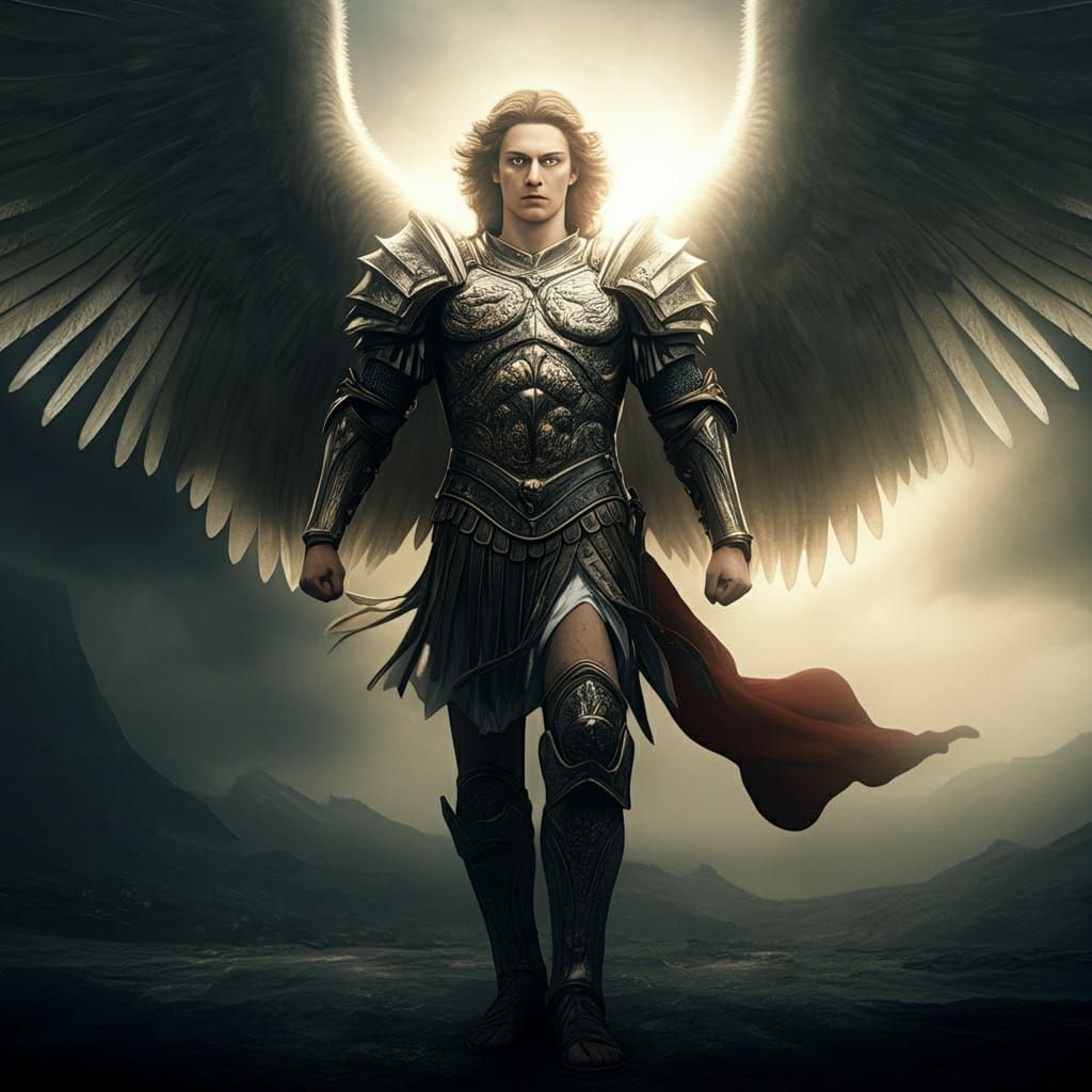 Epic Archangel Michael in Ornate Armor