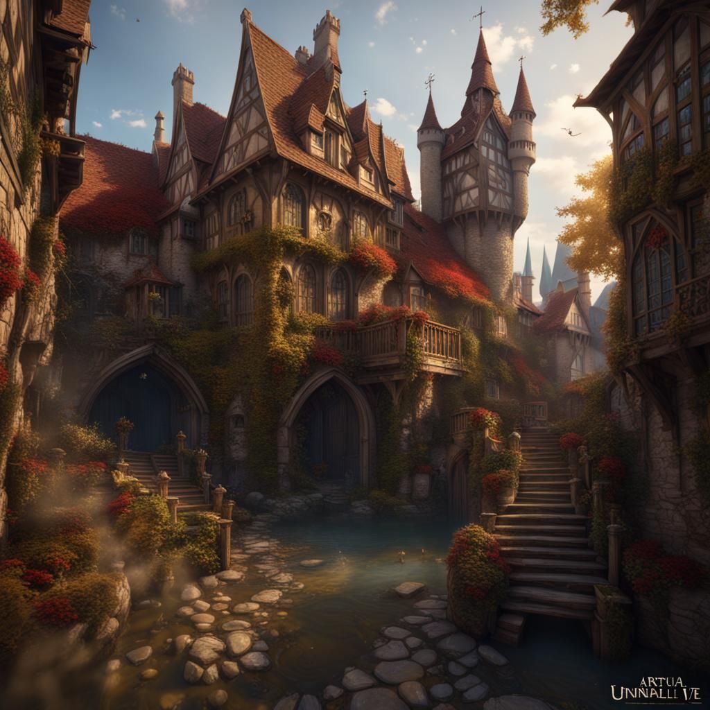 Medieval Illuminated Letter E with Gold Details