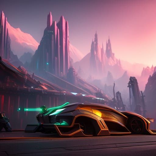 Thresh Splash Art in Sci-Fi Plastic Style